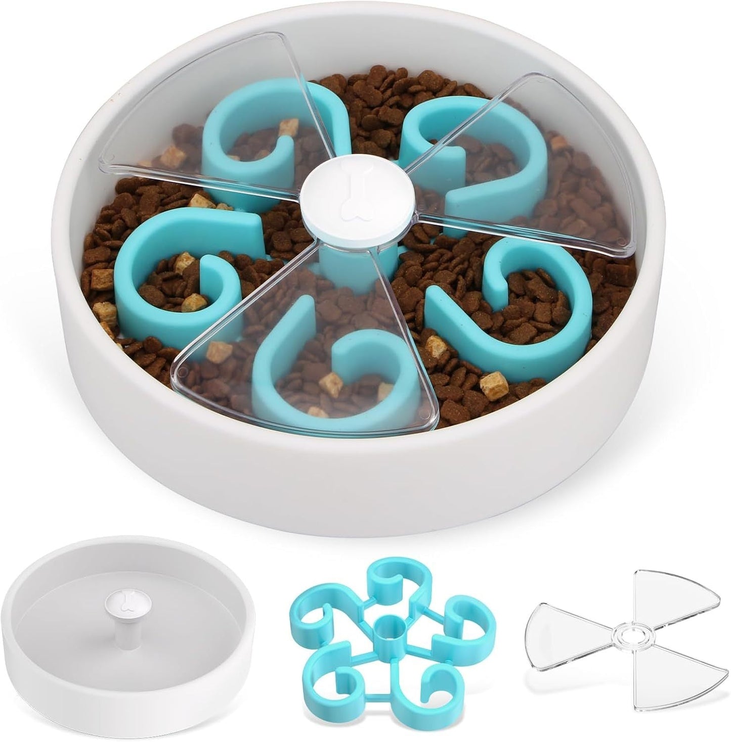 Comedouro lento interativo para cães design labirinto