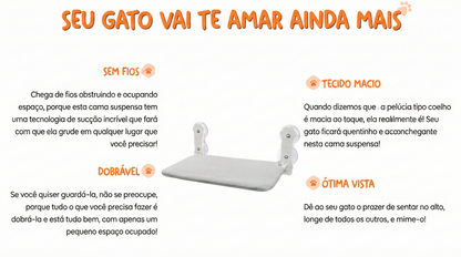 Cama de Janela Suspensa para gatos
