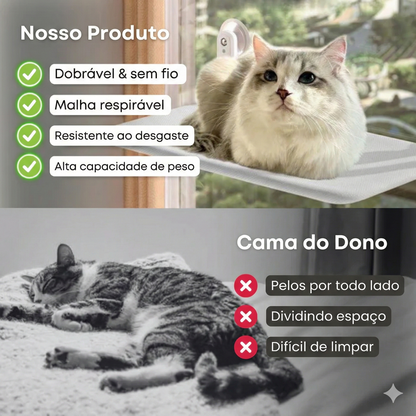 Cama de Janela Suspensa para gatos