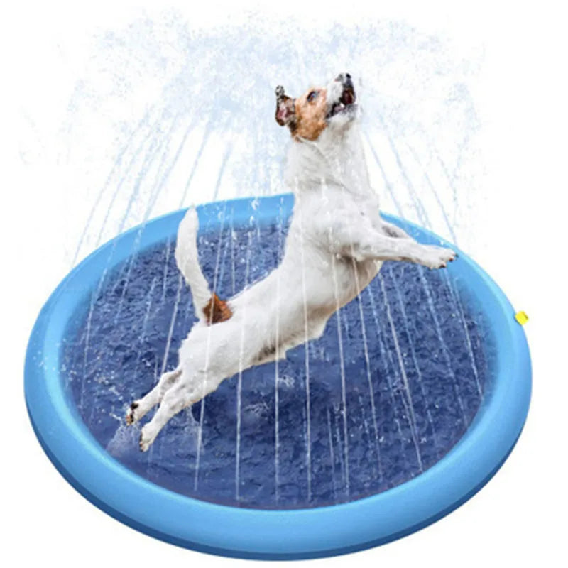 Piscina Inflável com Aspersor para Pets e Crianças