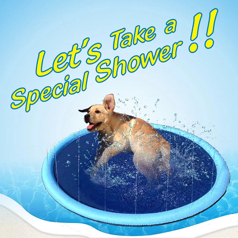 Piscina Inflável com Aspersor para Pets e Crianças