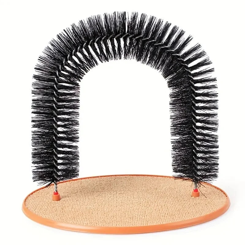 Autoescova para Gatos com Arco – Brinquedo de Higiene e Arranhador Integrado