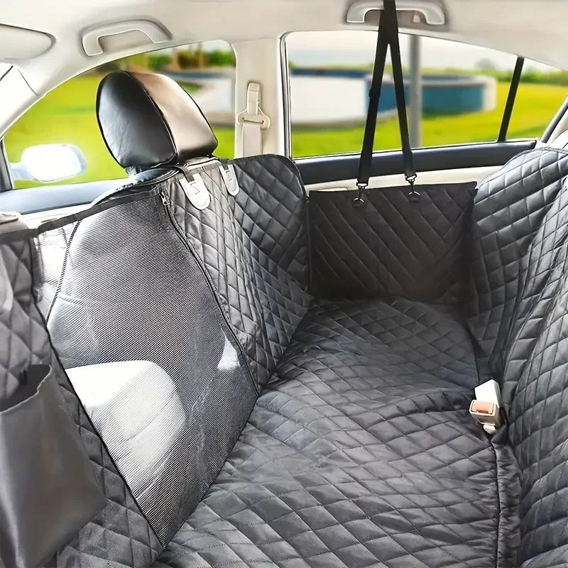 Capa Impermeável para Banco Traseiro com Janela de Malha – Protetor de Assento para pets