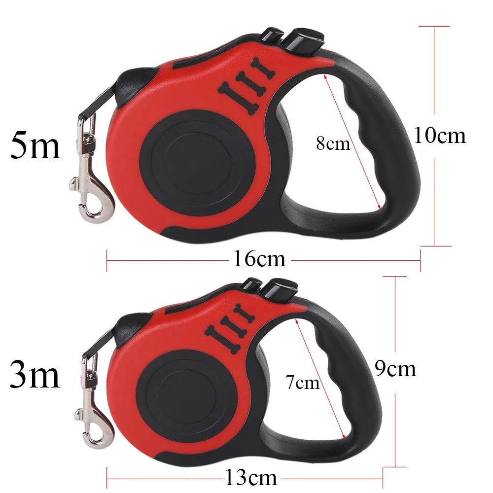 Guia Retrátil Automática para Cães – Corda Extensível de 3m ou 5m