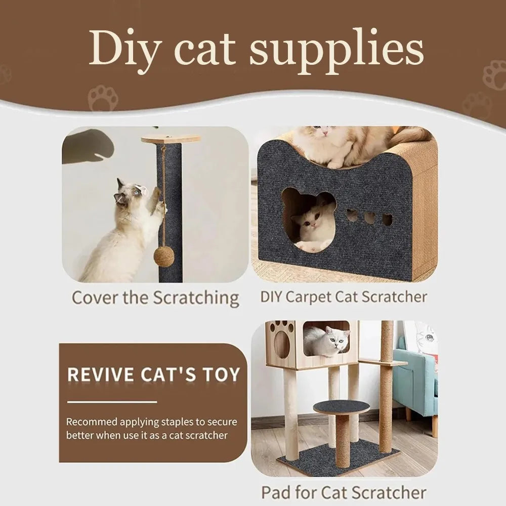 Tapete Arranhador Adesivo para Gatos – Proteção de Sofá e Paredes