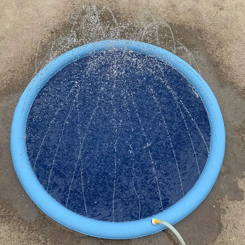 Piscina Inflável com Aspersor para Pets e Crianças