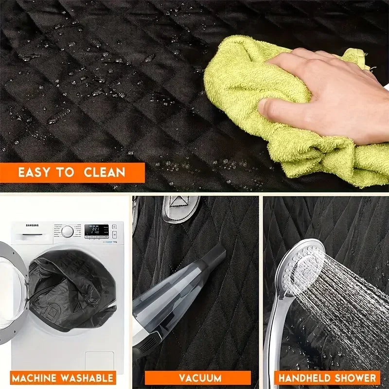 Capa Impermeável para Banco Traseiro com Janela de Malha – Protetor de Assento para pets